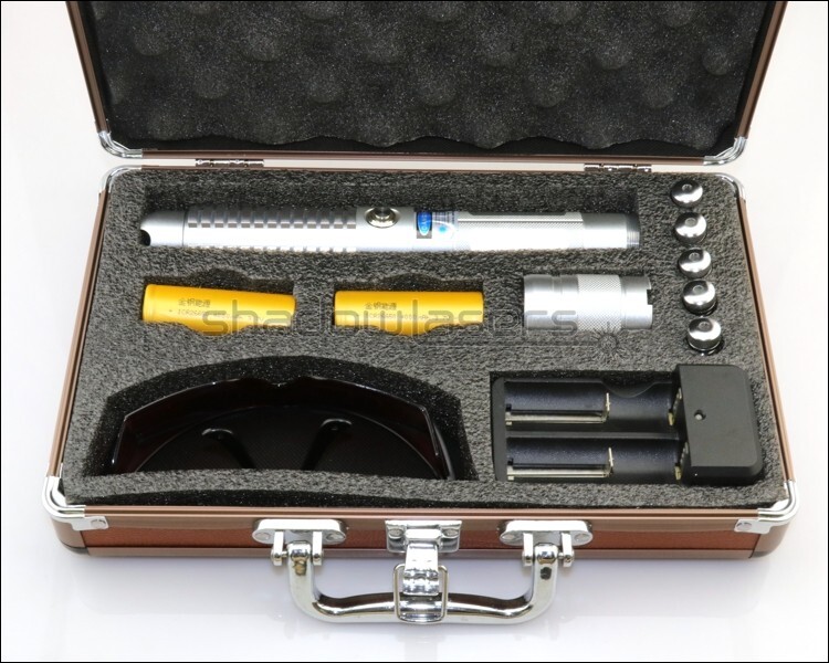 THOR H II 450nm Adjustable Focus High Power Blue Laser Pointer Visible Beam Case