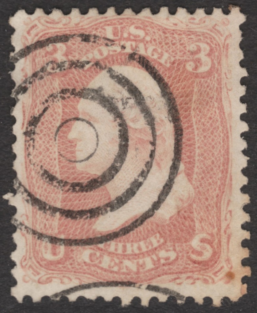 Scott #65 Used 3 Cent 1861-62  Target Cancel     65SP04_16
