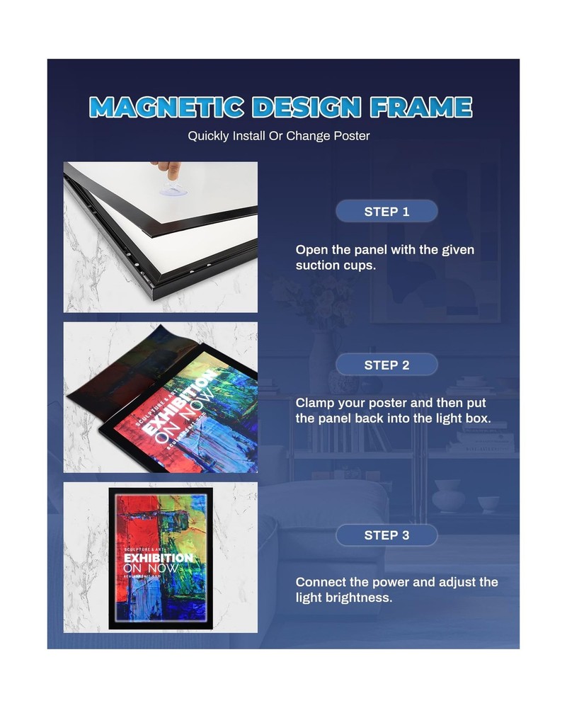 Spolehli 16x24" LED Poster Frame Adjustable Brightness