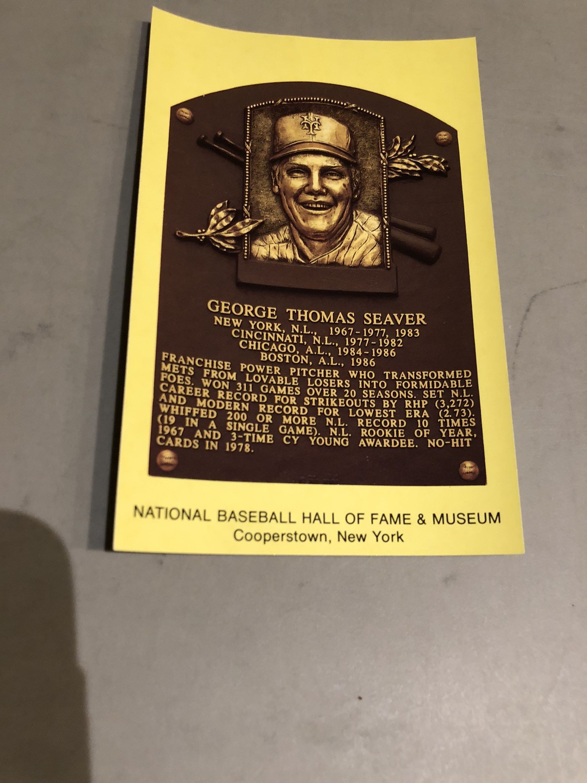 Baseball Hall Of Fame Plaque Lot (9)-All Cancelled On Induction Date-Ryan-Brett+