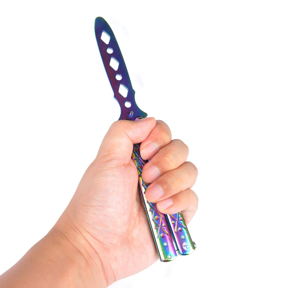 Butterfly Trainer, Unsharp-Blade Practice Training Tool Stainless Steel
