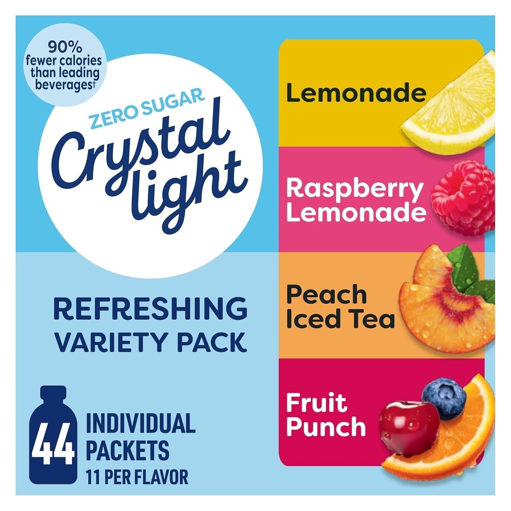 Refreshing Drink Mix Variety Pack – 44 Zero Sugar Packets for Anytime Hydration