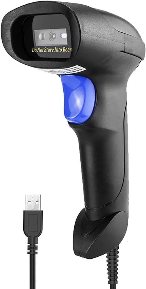 USB 1D Barcode Scanner, Handheld Wired CCD Barcode Reader Supports Screen Sca...