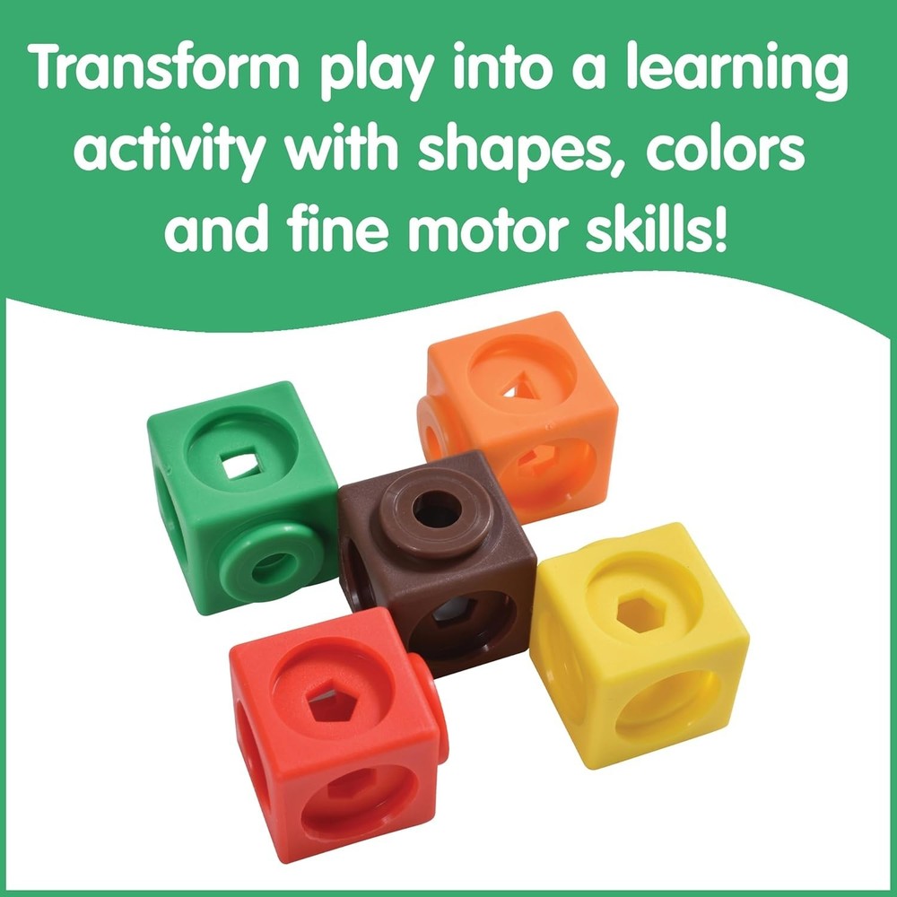 100 Colorful Counting Cubes - Shape Sorting and Math Manipulatives for Kids