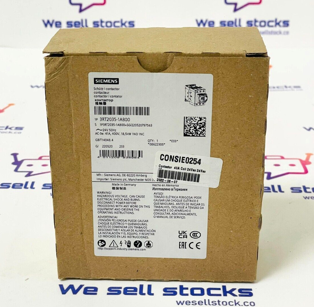SIEMENS 3RT2035-1AB00 Contactor