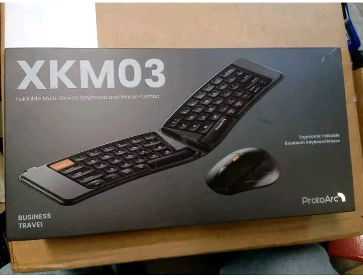 PROTOARC XKM03 FOLDABLE KEYBOARD AND MOUSE COMBO OPEN BOX