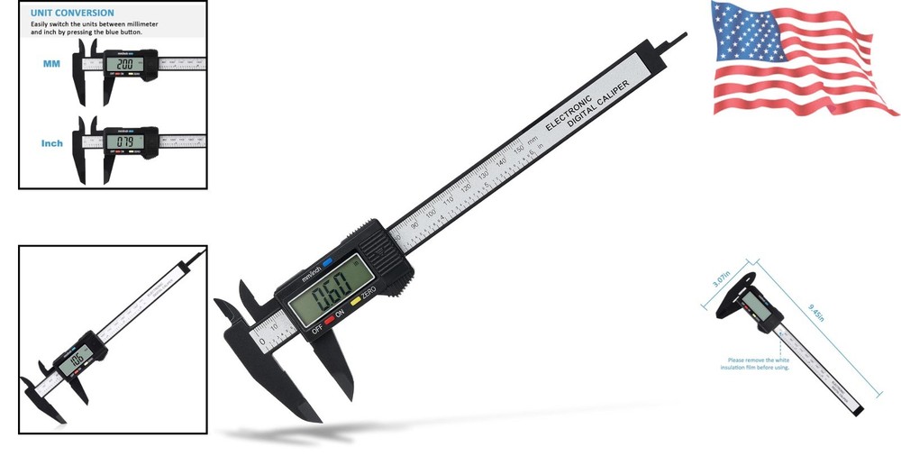 Digital Caliper, 0-6" Calipers Measuring Tool - Electronic Micrometer Caliper...