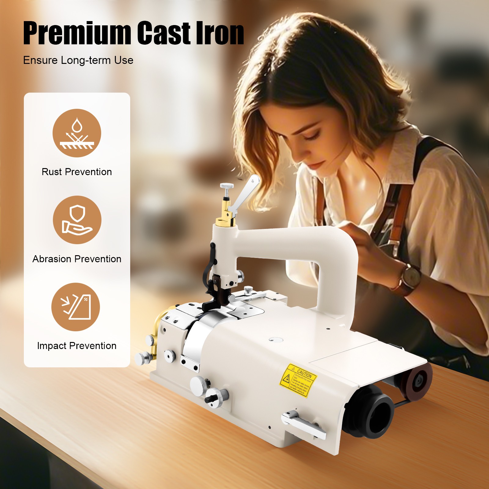 Electric Leather Skiver Skiving Peeling Machine & 600W Brushless Servo Motor Set