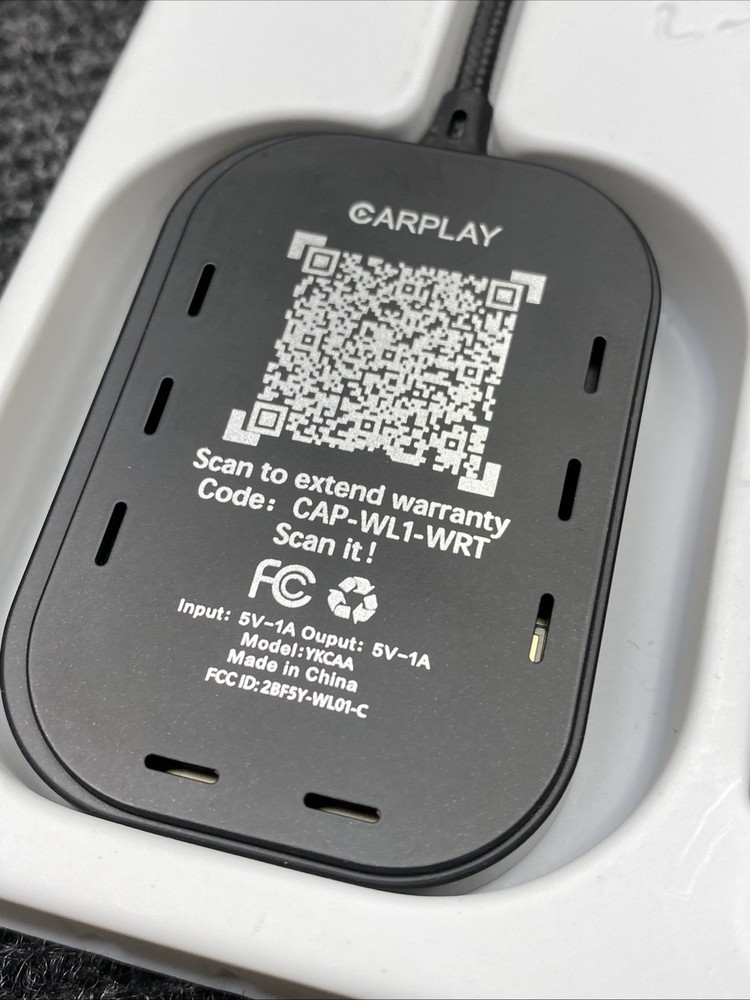 Wireless CarPlay Adapter YKCAA for Apple iPhone Black