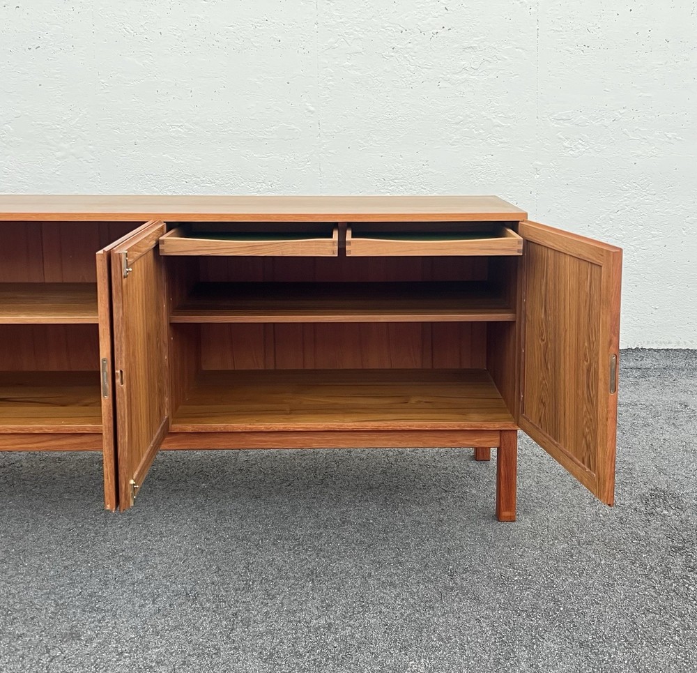 Danish Modern Solid Teak Sideboard or Credenza