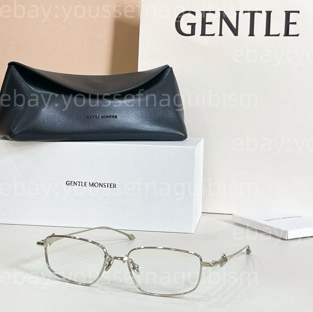 2025 GentleMonster Sunglasses BOLD - Saga 02 Silver Frame Clear Lenses