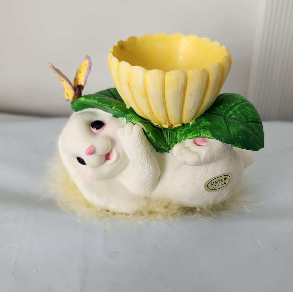Cracker Barrel - Easter Egg Holder Bunny Collection Yellow