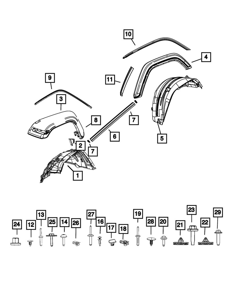 Genuine Mopar Splash Shield Left 68411969AA