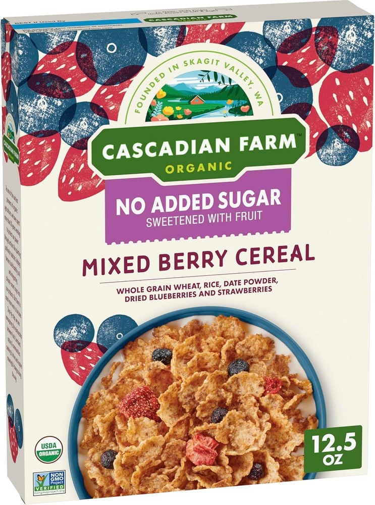 Organic Mixed Berry Cereal, No Added Sr