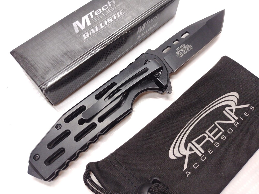 Textured Hammered Pocket Knife Tanto Blade Frame Lock Spring Assisted EDC