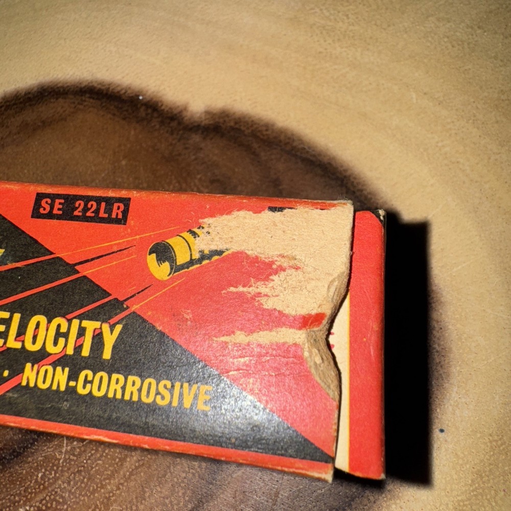 EMPTY 22 AMMO BOX ELEY High Velocity Long Rifle Rabbit Made in England EMPTY BOX