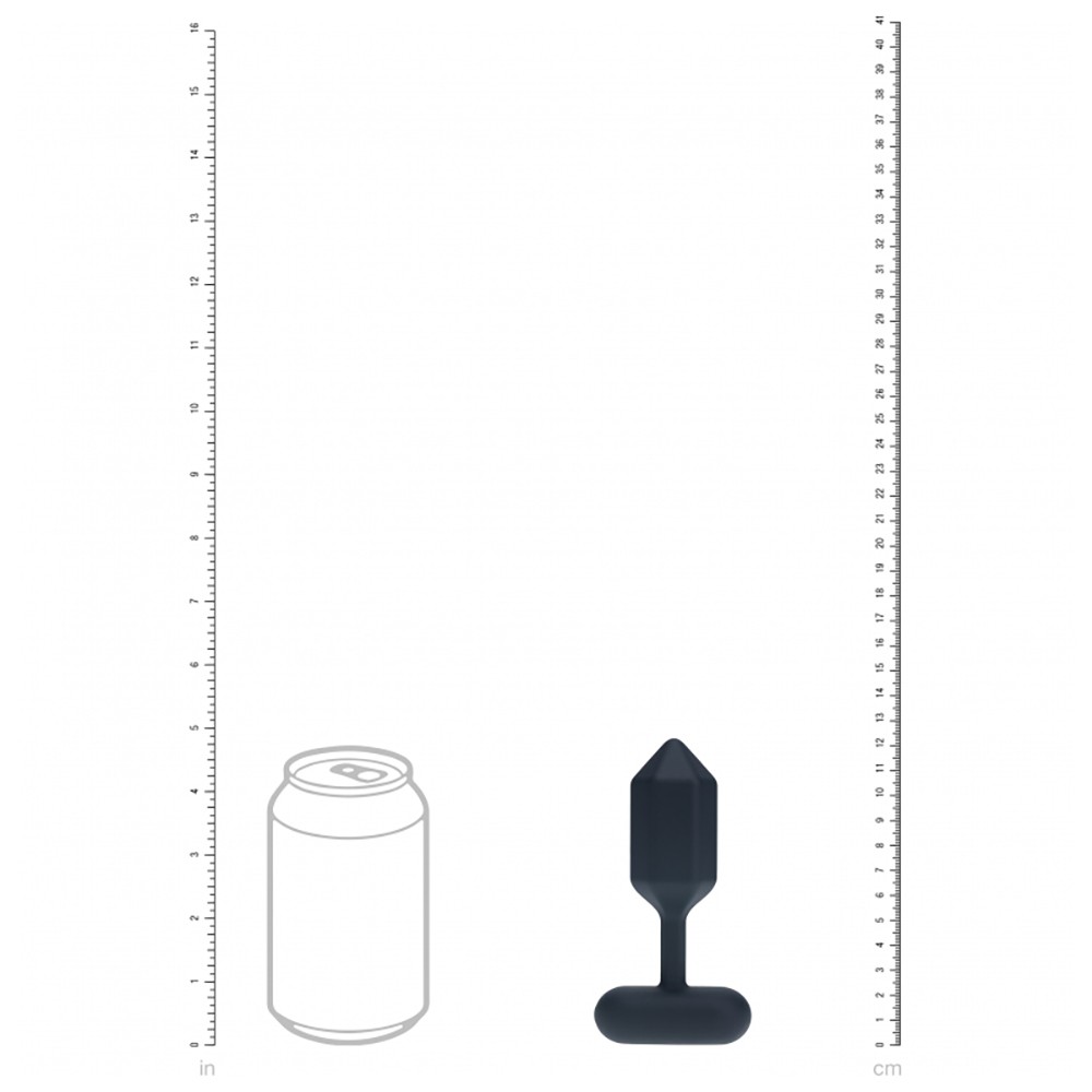 Levelz Hexagonal Vibrating Silicone Anal Plug Medium Black