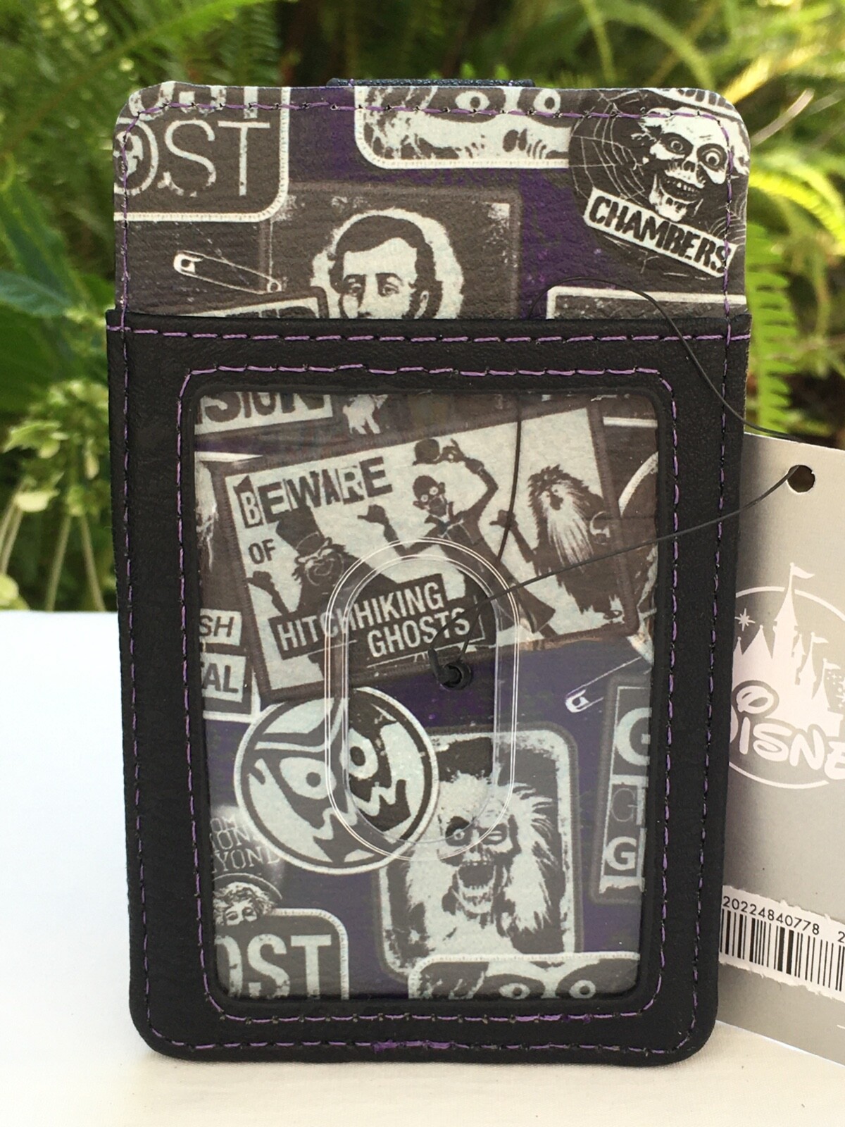 Loungefly Disney Haunted Mansion Hatbox Ghost 4 Slot Cardholder w/ID Window NWT