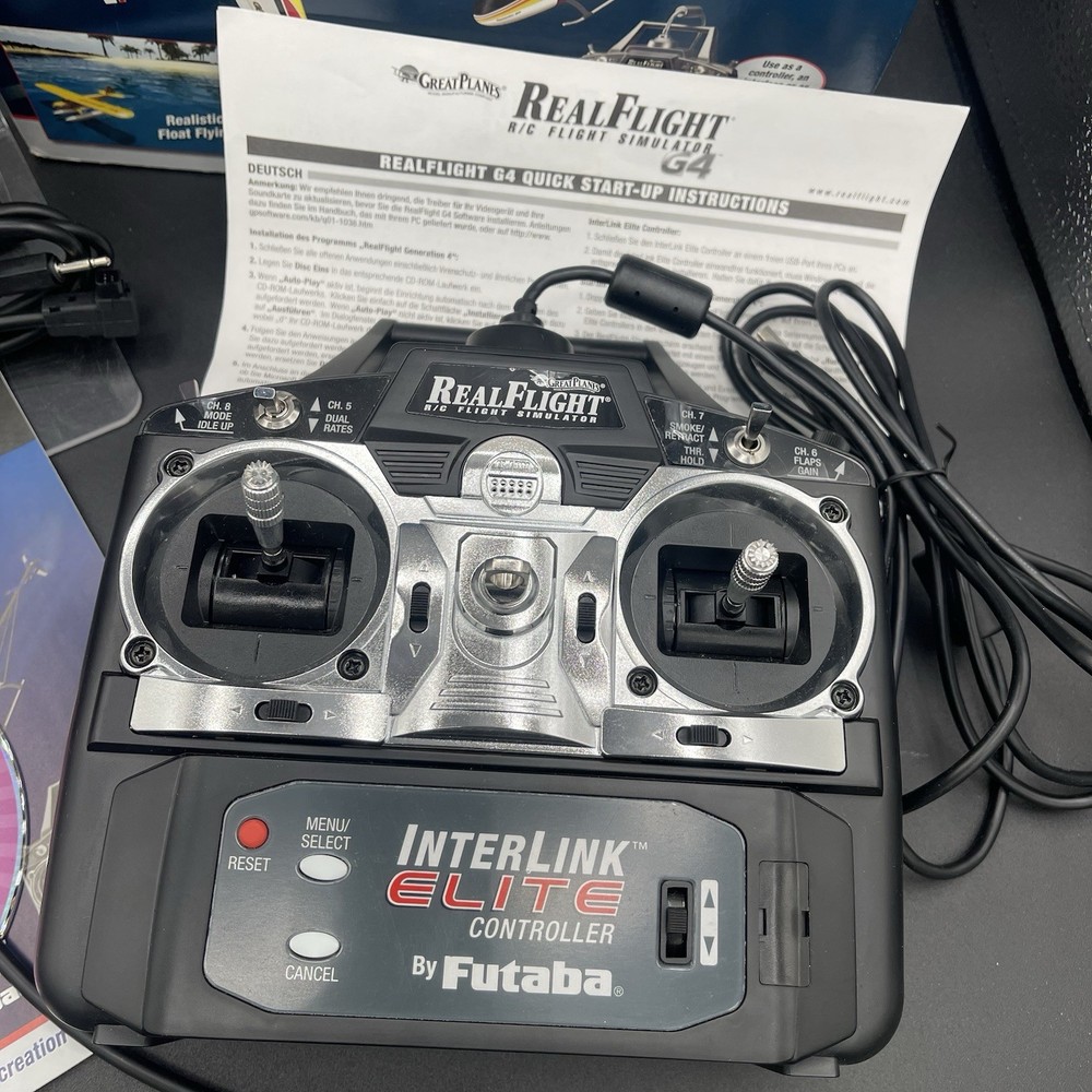 Great Planes RealFlight RC Flight Simulator G4 Futaba Interlink Elite Controller