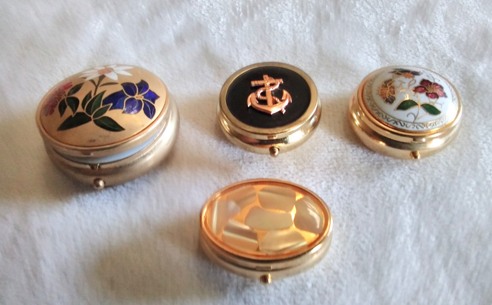 4 Nice Pill Boxes, Pill Containers
