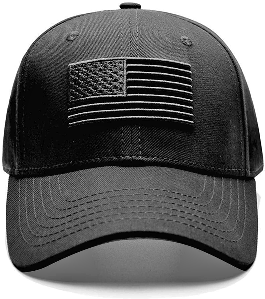 American Flag Embroidered Low Profile Baseball Cap US Flag Hat Adjustable