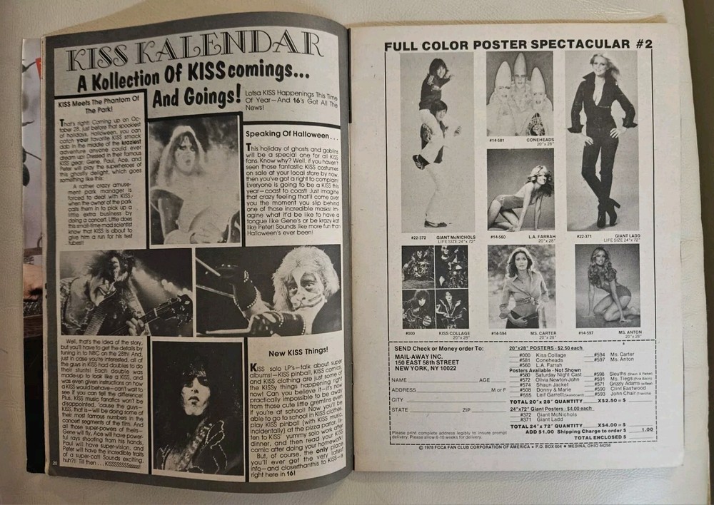 16 Magazine 1978 KISS/ROLLERS
