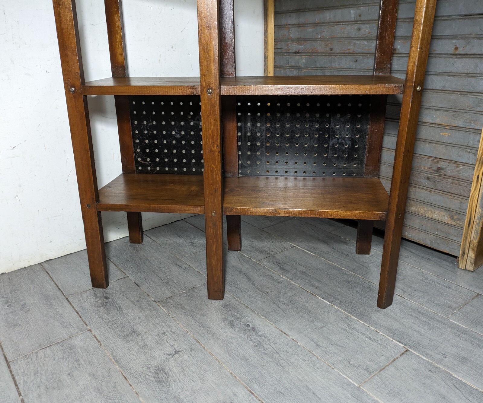 Antique Rustic Mission Arts & Crafts Style Display Book Shelf Open Bookcase