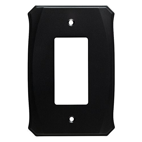 Serene Single Decorator Wall Plate Flat Black