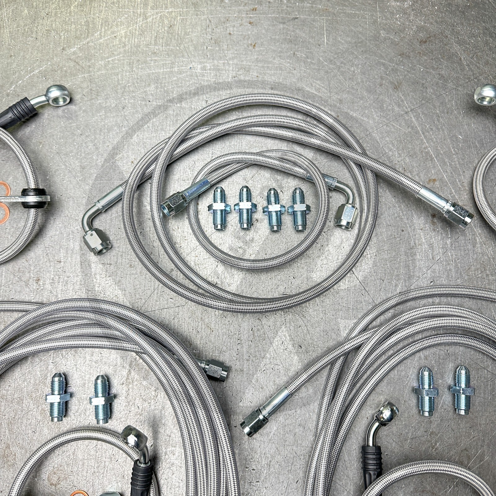 Front & Rear Brake Line Replacement Kit For 88-91 Honda CRX w/rear disc