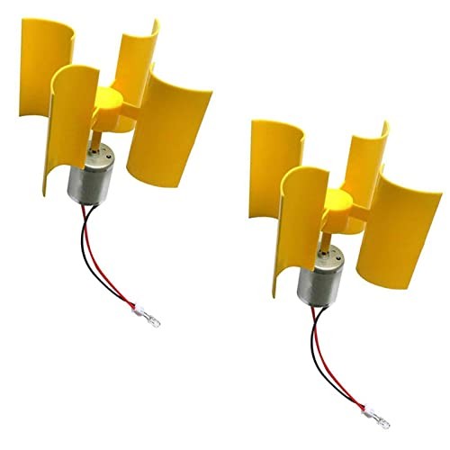 2PCS Vertical Axis Wind Turbine Generator Model DIY Physics Science Experiment