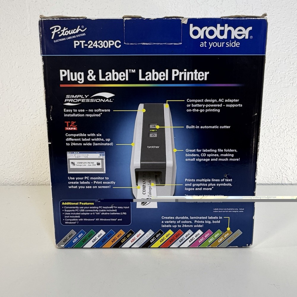 Brother PT-2430PC PC-Connectable Label Maker with Auto Cutter New