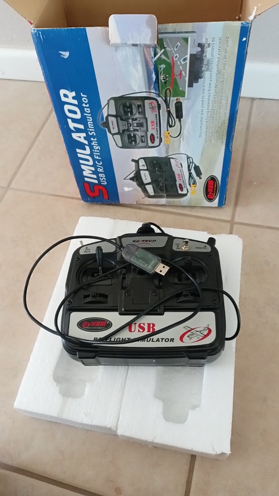 Dynam RC Flight Simulator USB with Controller for RC Helicopter Plane Training