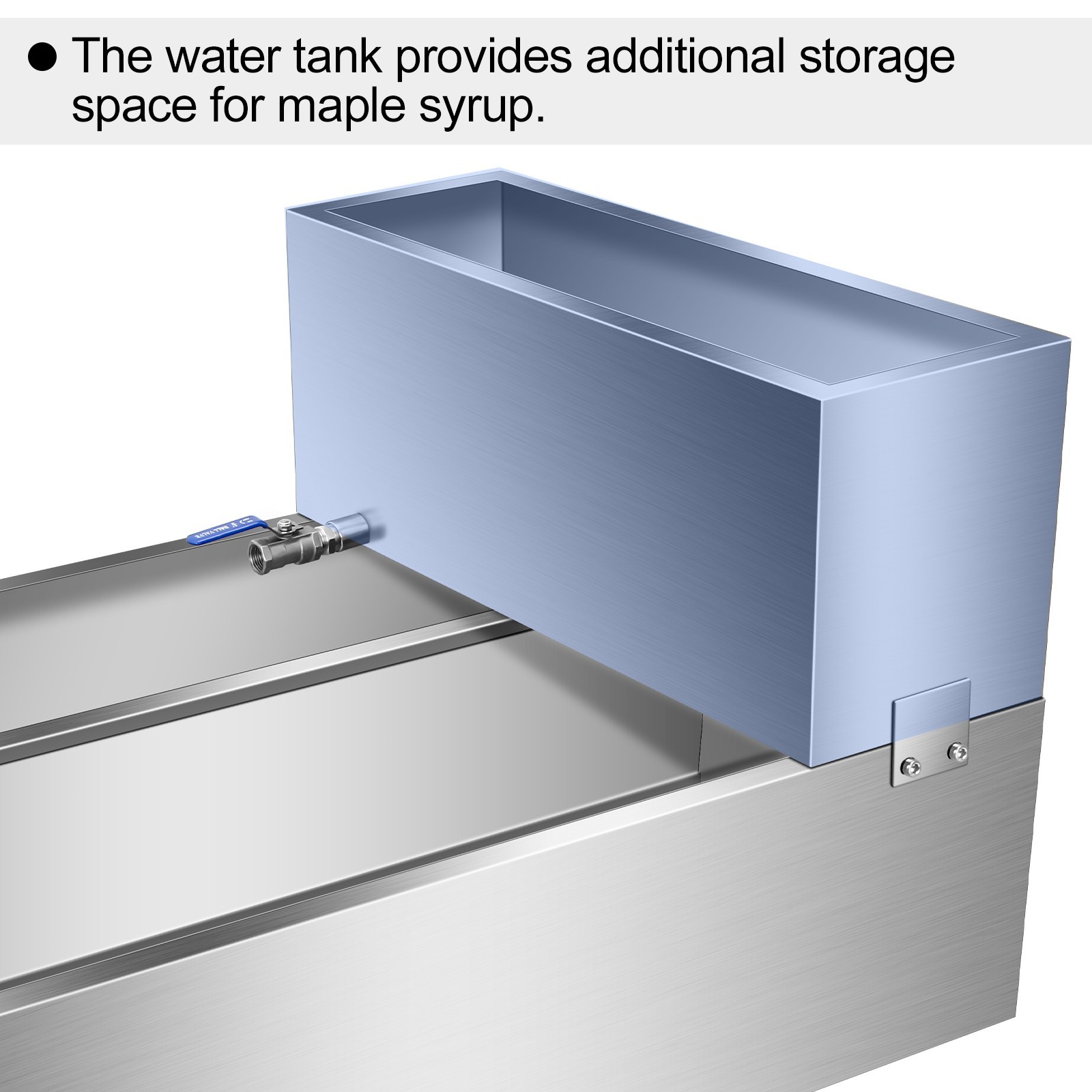 24X36X19 Maple Syrup Evaporator Pan Stainless with Valves and Thermometer