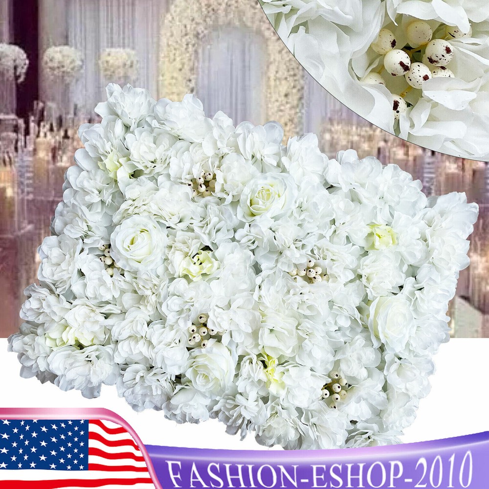 12* Artificial Flower Wall Panel Wedding Backdrop Event Party Flower Wall Panel