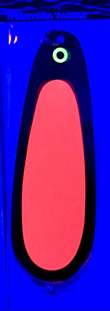 Kokanee Dodger: uv “FLO RED” / nickel