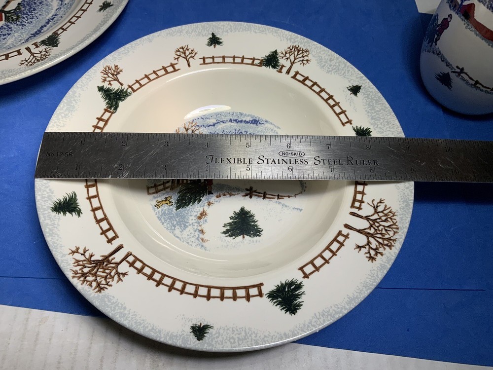 Folkcraft Stoneware Winterside 4 Piece Set