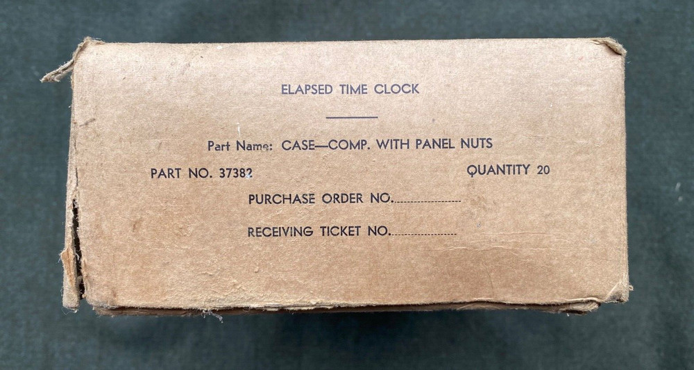 Original WW2 US Air Force Elgin Cockpit Clock Case Compartment Part No - E37500