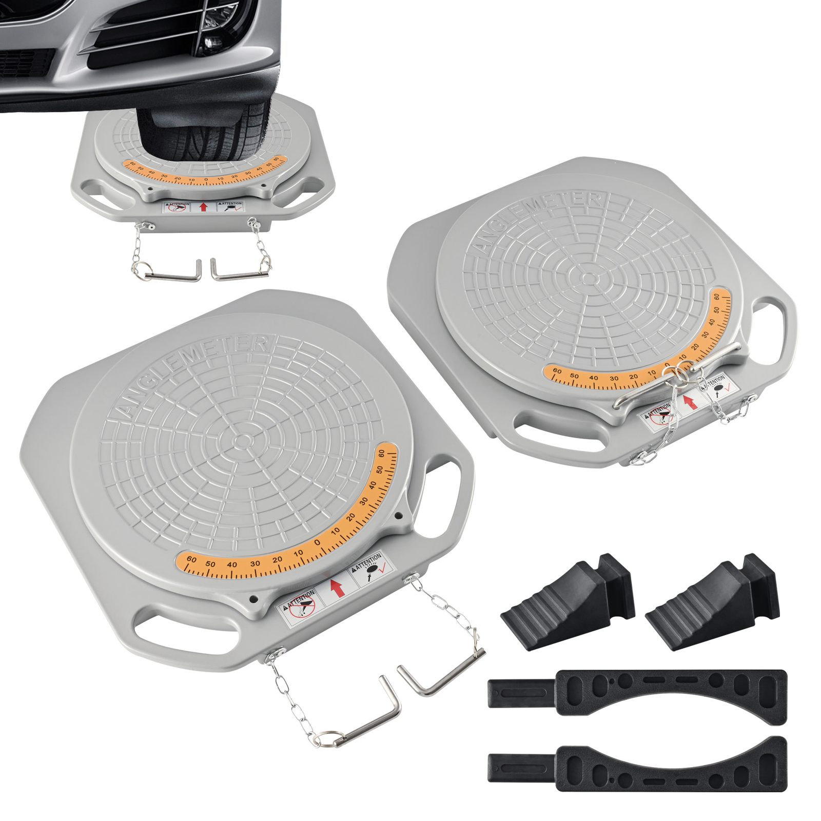 2PCS Durable Car Front End Wheel Alignment Tool Turntable Alignment Turn Plates