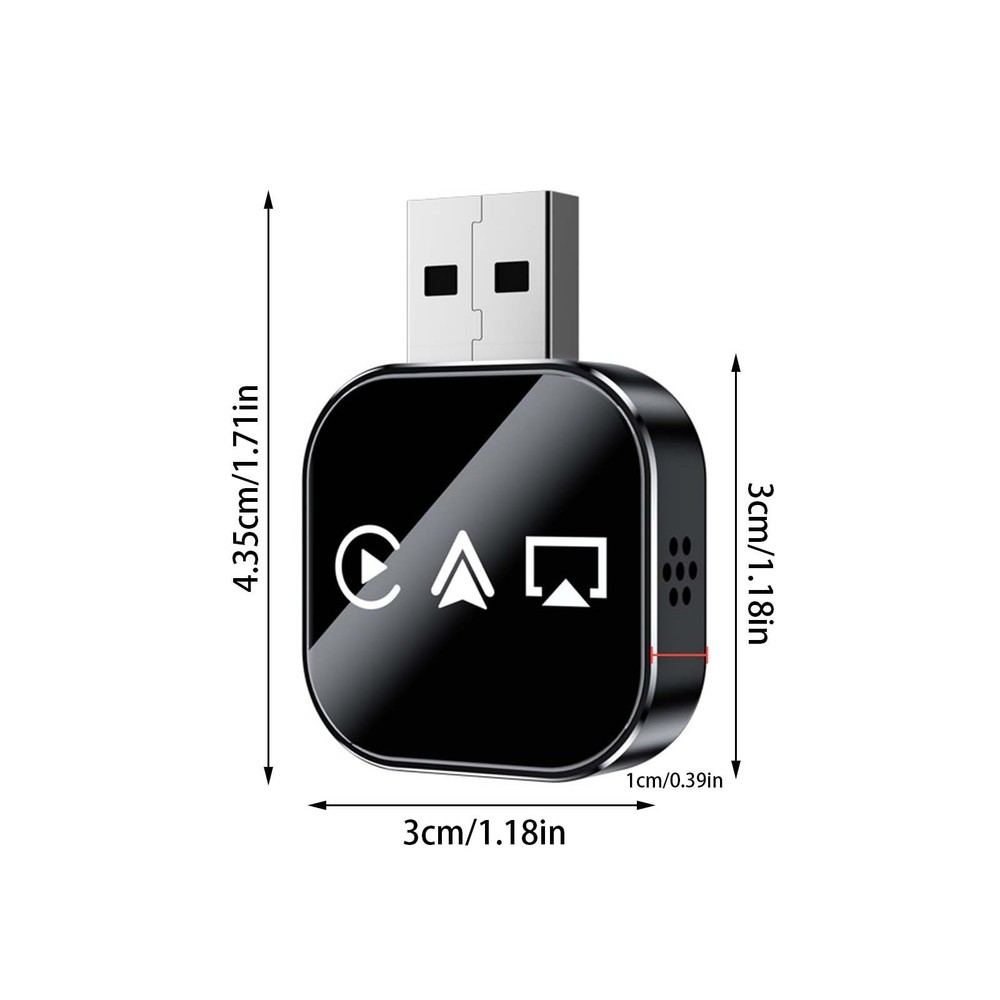 3 in 1 Wireless Mirror Link Adapter Wired to CarPlay for iPhone Auto Adapter USB