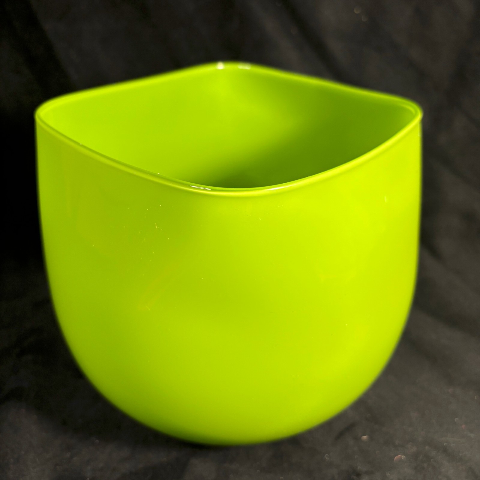 LGE Royal Copenhagen "Quadro" Crystal Bowl - Peter Svarre - Citrus Green