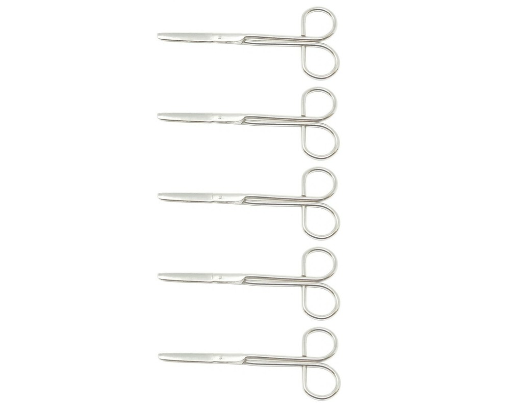 5 Operating Scissors  5.5" Straight Tip Sharp Blunt Wire Surgical Instruments