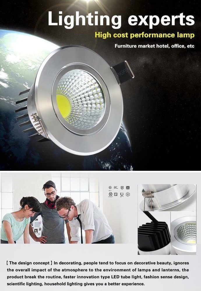 6/12PC 9W/7W COB Downlight LED Dimmable Recessed Ceiling Light Spotlight Driver