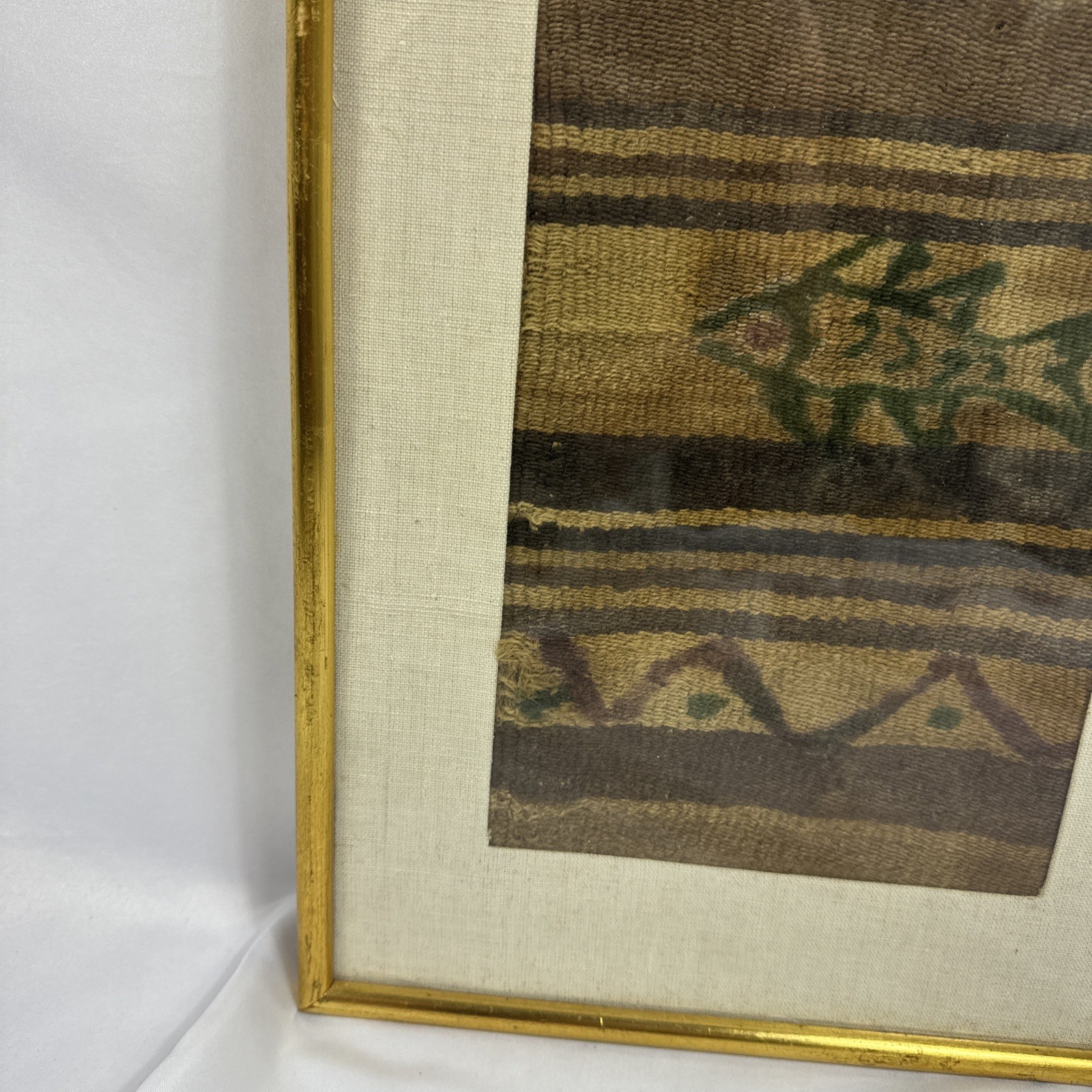 Pre-Columbian textile fragment Framed - Peruvian Chancay? Tiahuanaco?