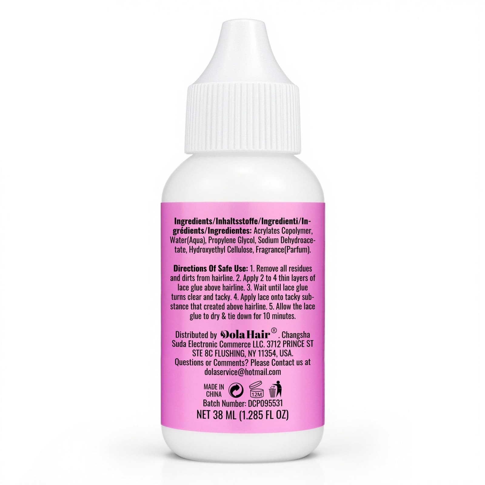 Dolahair Extreme Hold Lace Glue for Wigs, Waterproof, Invisible Bonding, 1.285