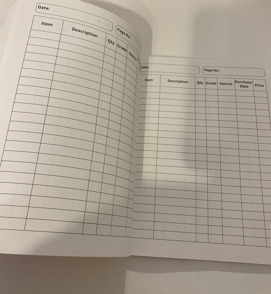 Gold Touch Stamp Collectors Inventory Logbook NEW