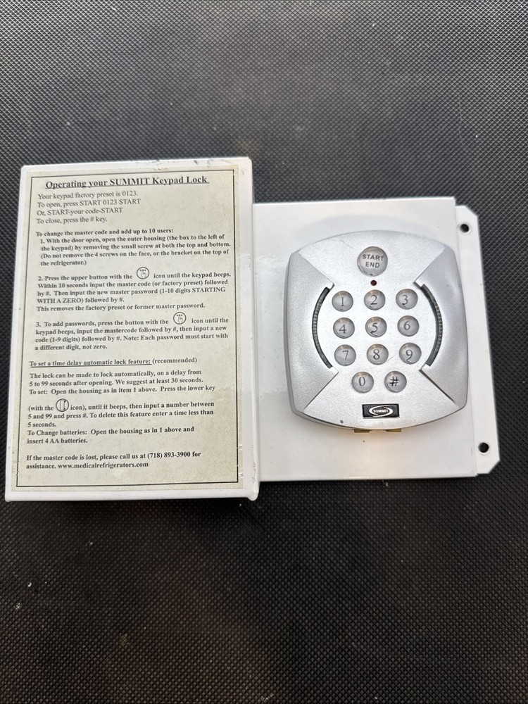 Summit® Ackeypad AC Stainless Steel Powered Keyless Keypad Lock