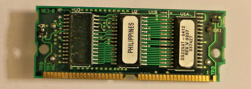 DS2252 -64-16+ NV RAM, 8 Bit MCU Microcontroller, 40-pin SIMM module.