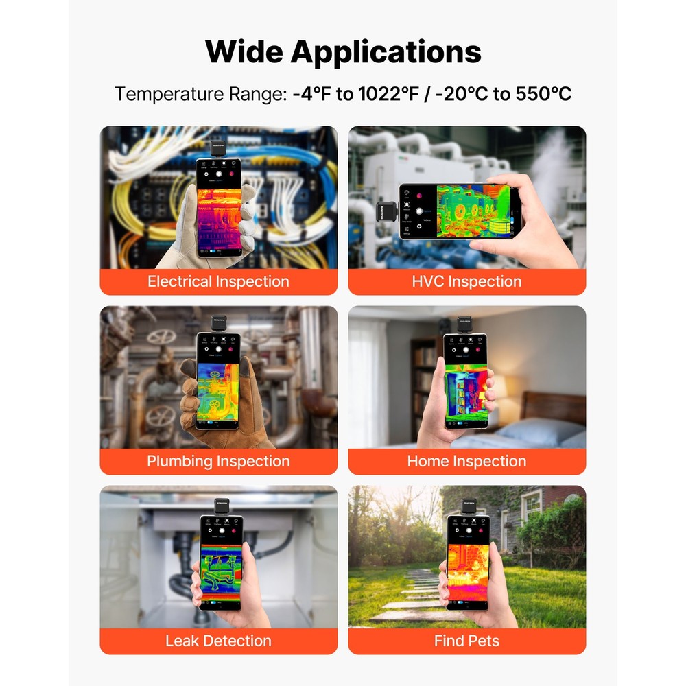 Uimoso Thermal Imaging Camera for Android with 512x384 High-Resolution Sensor