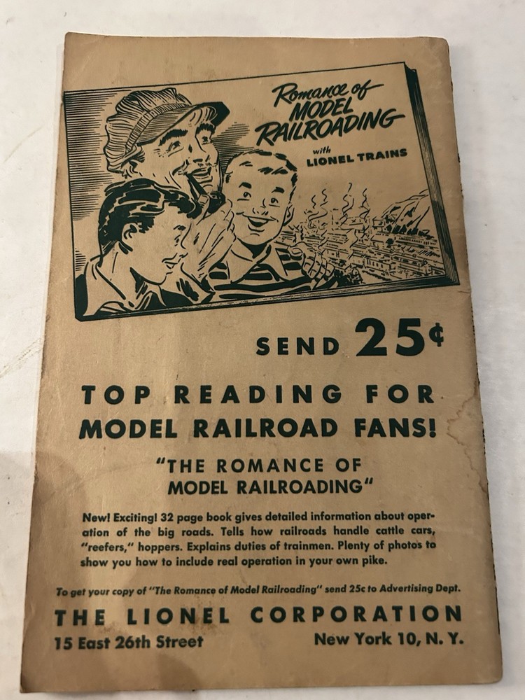 Instructions For Assembling and Operating Lionel Trains - 1951