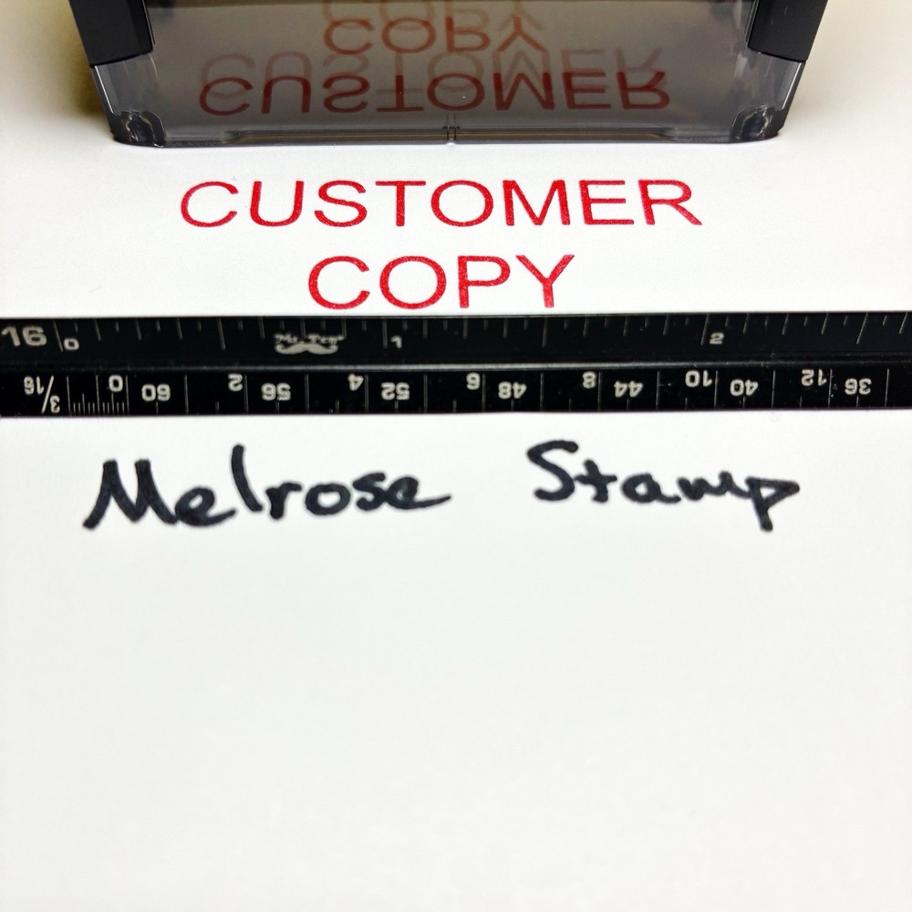 Customer Copy Rubber Stamp Red Ink Self Inking Ideal 4913